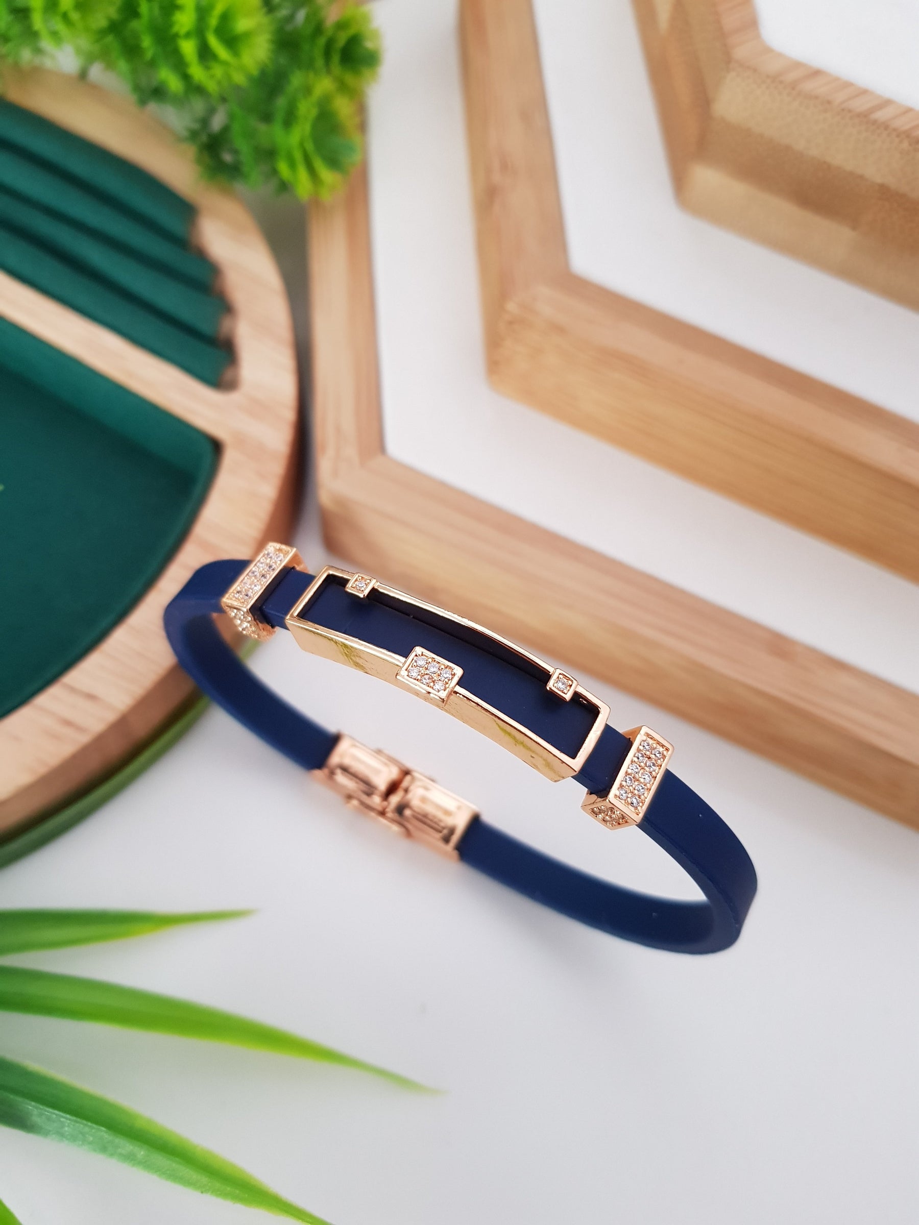 Hinder RoseGold & Silicon Bracelet